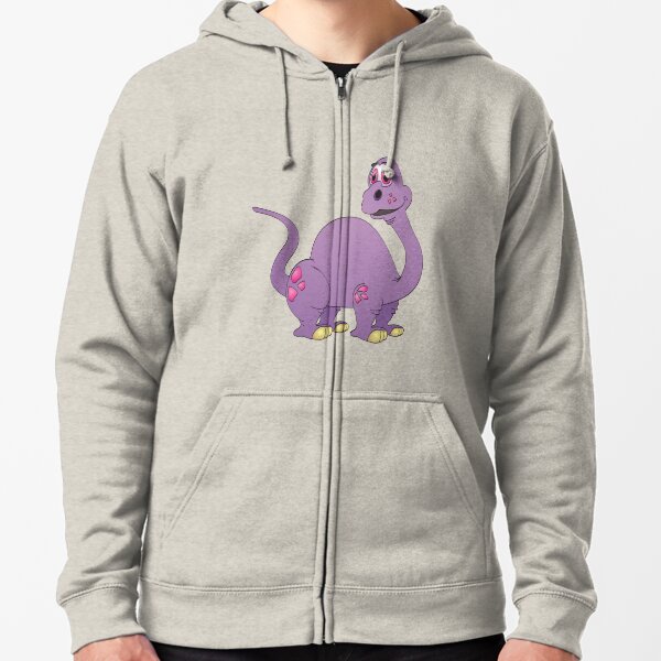 purple brontosaurus hoodie