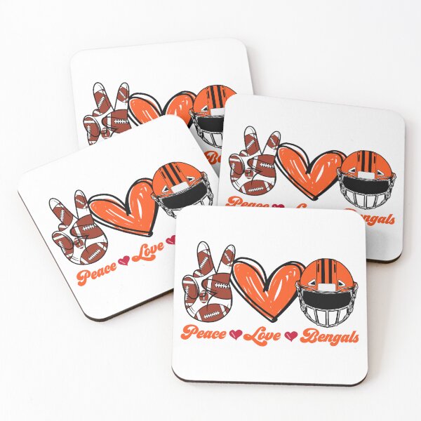 Item preview, Peace Love Bengals - Football Team designed and sold by TheBabySitters.