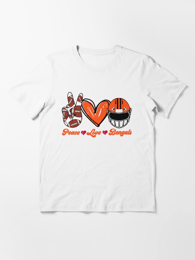 Peace Love Bengals - Football Team Essential T-Shirt for Sale by  TheBabySitters