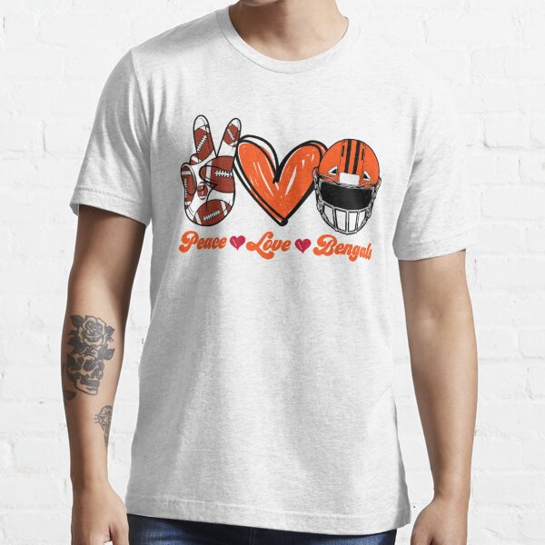 Top Peace Love Cincinnati Bengals Diamond Shirt - Teeshirtbear