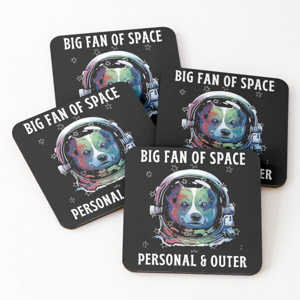 Item preview, Big Fan of Space, Personal and Outer, Funny Gifts for Introverts, Rainbow Corgi in Space Design designed and sold by Auntieck.