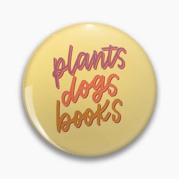 Item preview, Plants Dogs Books - Hand Lettered Quote - Orange designed and sold by TheBubblyType.