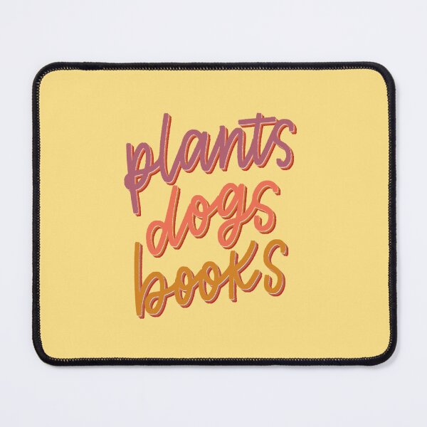 Item preview, Plants Dogs Books - Hand Lettered Quote - Orange designed and sold by TheBubblyType.