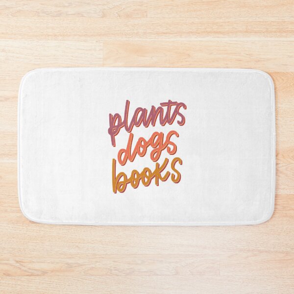 Item preview, Plants Dogs Books - Hand Lettered Quote - Orange designed and sold by TheBubblyType.