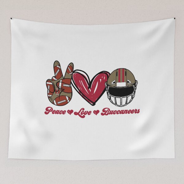 Item preview, Peace Love Buccaneers - Football Team designed and sold by TheBabySitters.