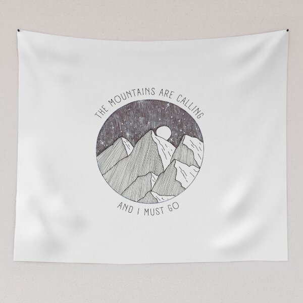 Item preview, the mountains are calling designed and sold by BohoHiker.