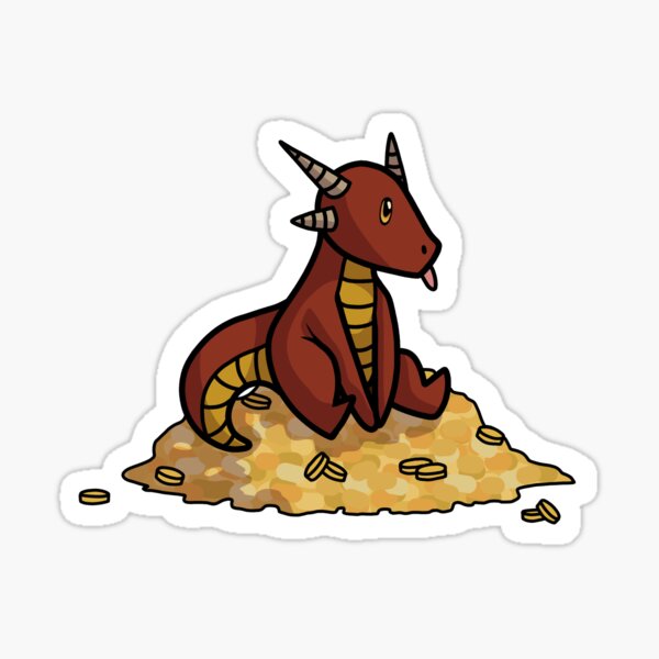Pile Of Gold Kobold Sticker For Sale By Parasol Mouse Redbubble