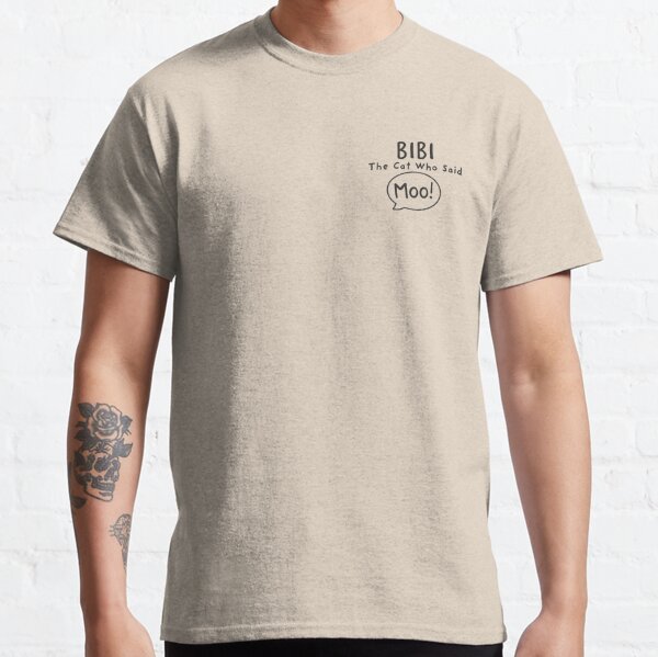 Black and white logo for 'Bibi - The Cat Who Said Moo' Classic T-Shirt