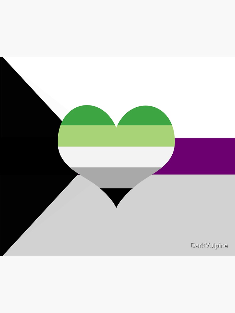 Demisexual Aromantic Pride Flag Sticker For Sale By Darkvulpine Redbubble