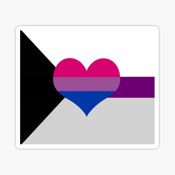 Demisexual Biromantic Pride Flag Sticker By Darkvulpine Redbubble 