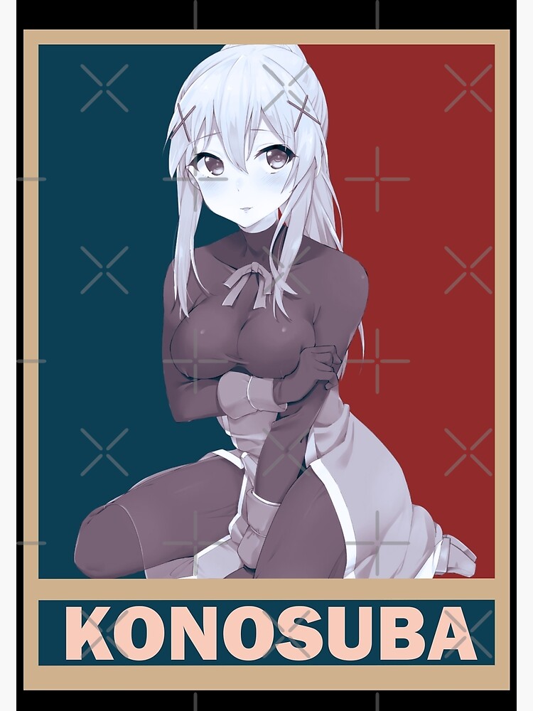 Kazuma Satou KonoSuba Kono Subarashii Vintage Vector Anime Design |  Photographic Print