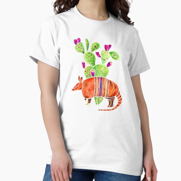 Aperçu de l'œuvre Tatou et aquarelle de cactus créée et vendue par Jesslarsonart.