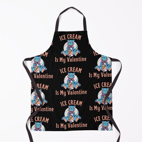 Item preview, Ice Cream is my Valentine, Cute Dinosaur Heart Crusher Valentine's Day Design designed and sold by Auntieck.