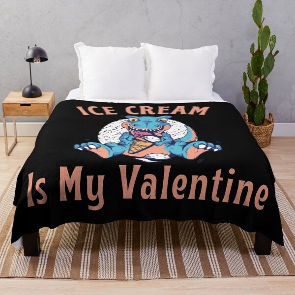Item preview, Ice Cream is my Valentine, Cute Dinosaur Heart Crusher Valentine's Day Design designed and sold by Auntieck.