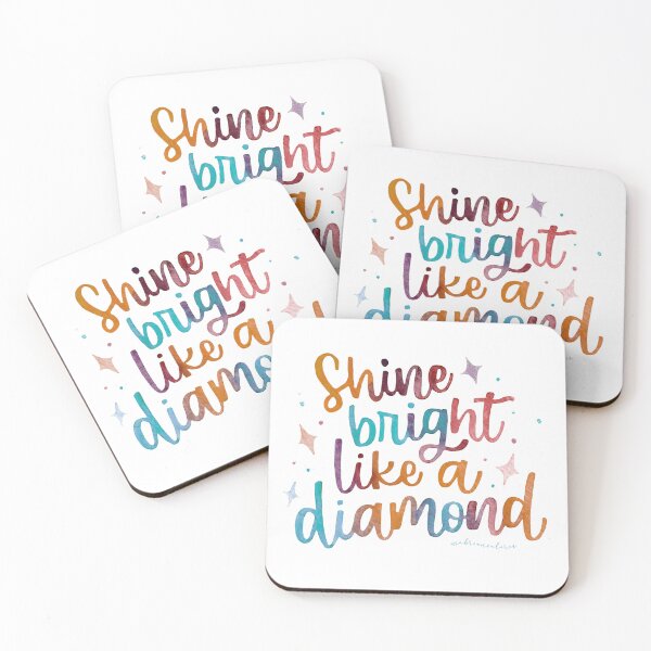 Item preview, Lettering Art Shine Bright Like a Diamond designed and sold by sabriencolores.