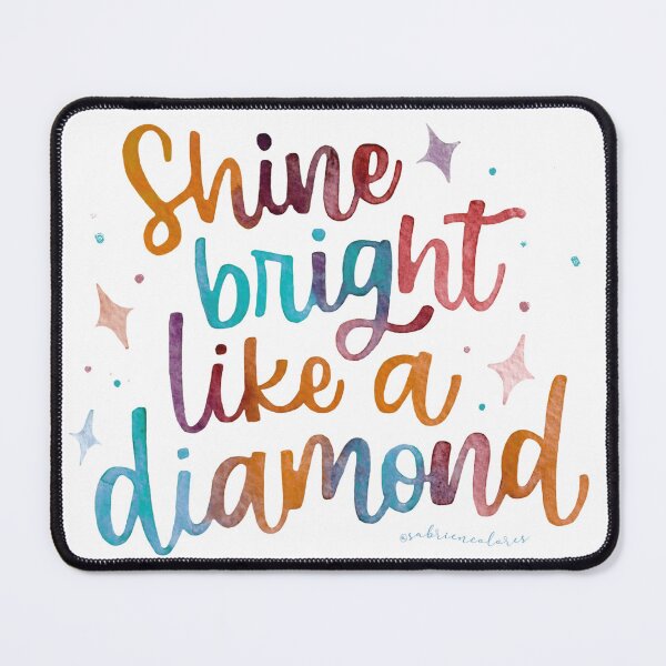 Item preview, Lettering Art Shine Bright Like a Diamond designed and sold by sabriencolores.