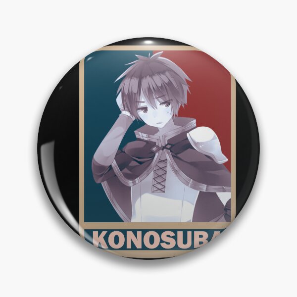 Megumin & Kazuma Can Badge Strap God's Blessing on this Wonderful