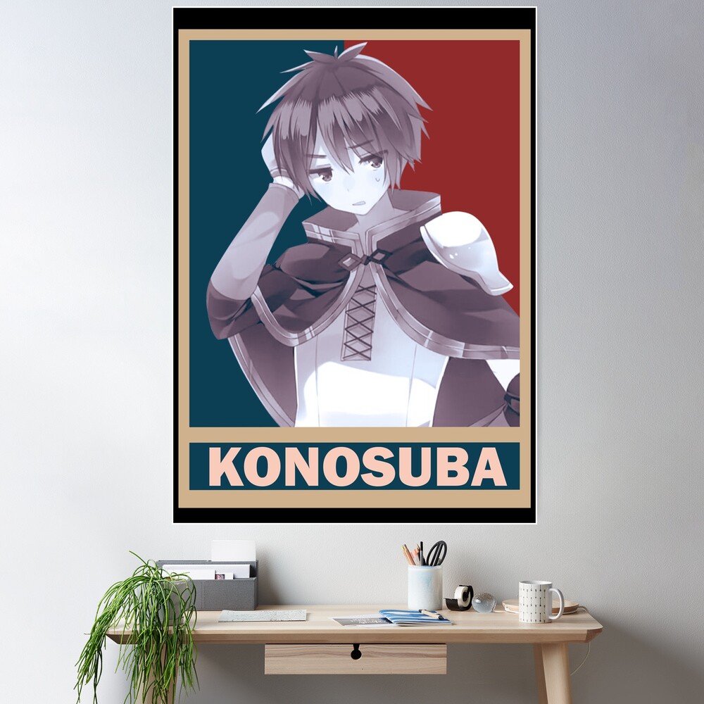 Kazuma Satou KonoSuba Kono Subarashii Vintage Vector Anime Design