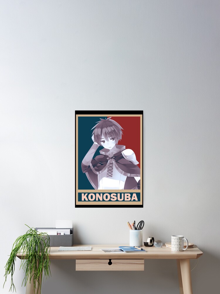 Kazuma Satou KonoSuba Kono Subarashii Vintage Vector Anime Design |  Greeting Card