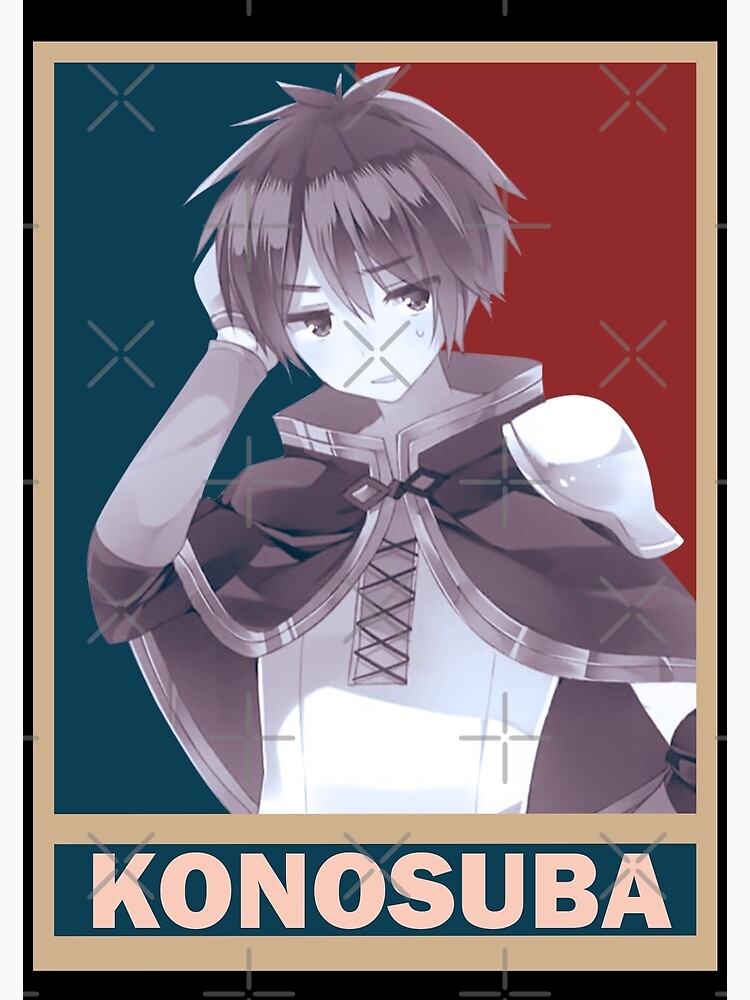 Kazuma Satou KonoSuba Kono Subarashii Vintage Vector Anime Design |  Photographic Print