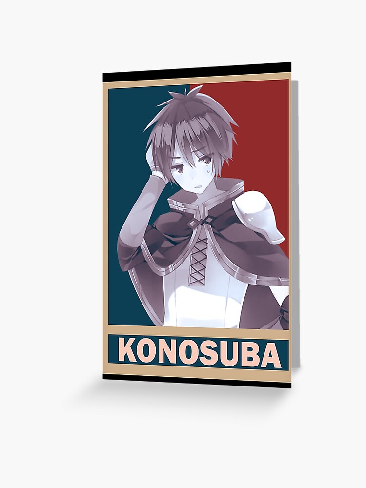 Kazuma Satou KonoSuba Kono Subarashii Vintage Vector Anime Design Greeting  Card for Sale by Raiden Designer Shop