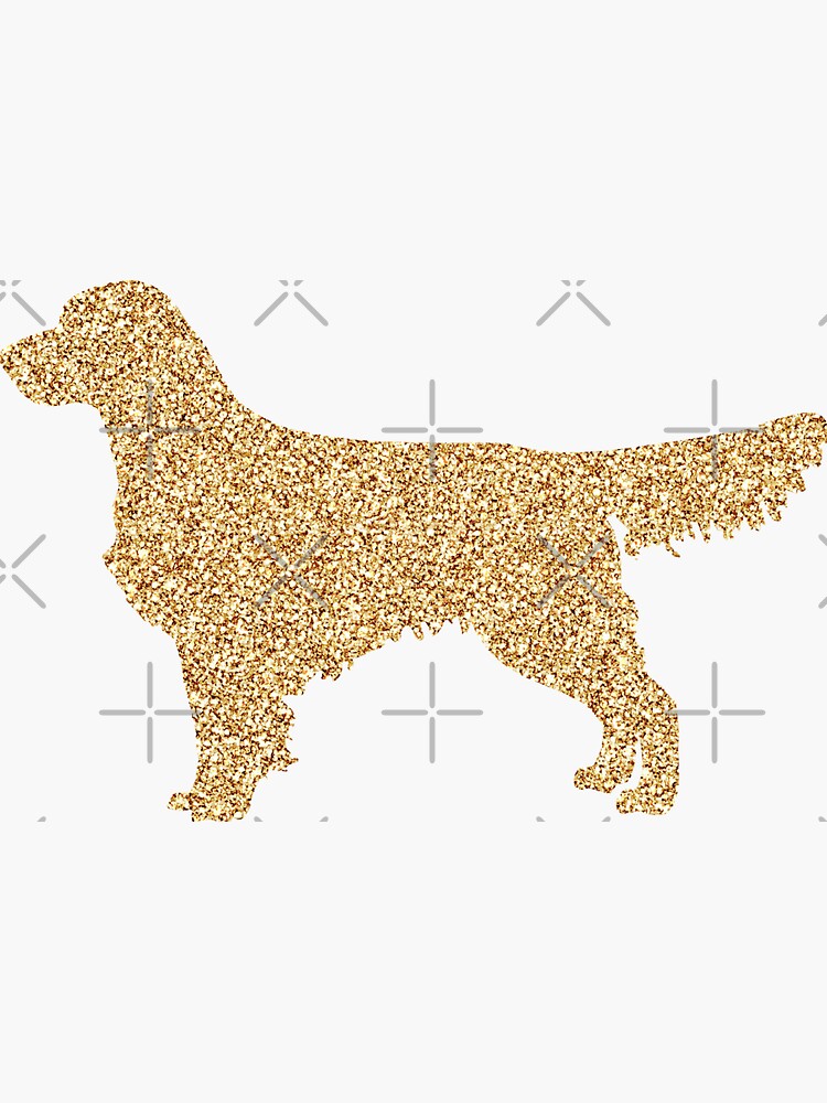 "Glitter Golden Retriever " Sticker for Sale by koovox Redbubble