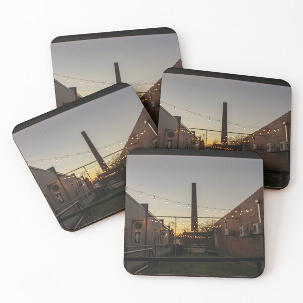 Item preview, Sunset at the Lowe Mill Smokestack in Huntsville  designed and sold by Silver Sky by Janet.