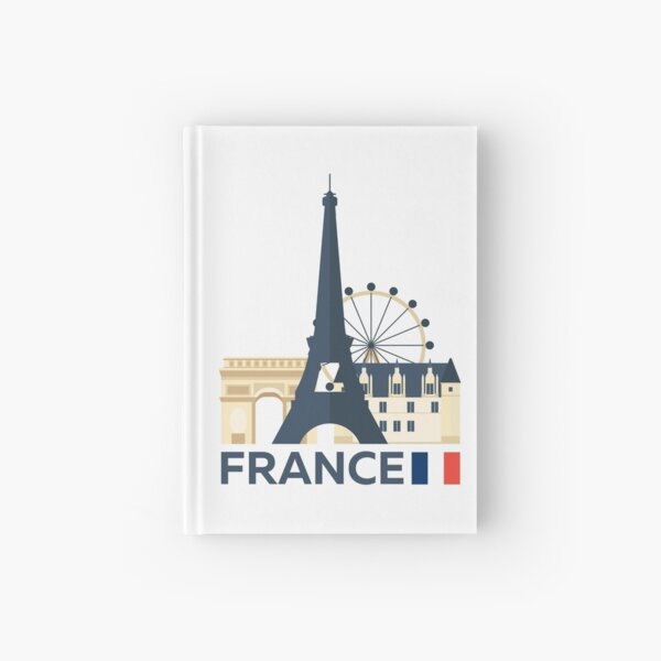 France, Paris skyline Hardcover Journal