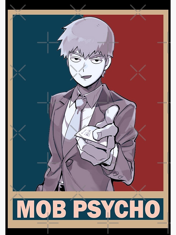 Reigen Arataka Mob Psycho 100 Mobu Saiko Hyaku Vintage Vector Anime Design Photographic Print 6523