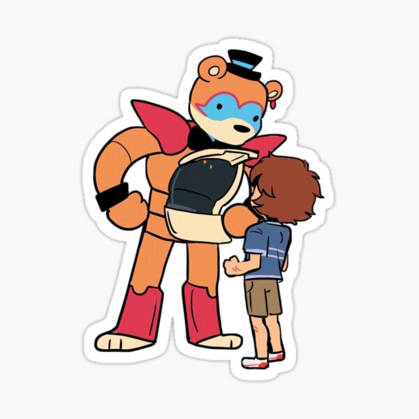 Glamrock Freddy and Gregory fnaf security breach Sticker for Sale