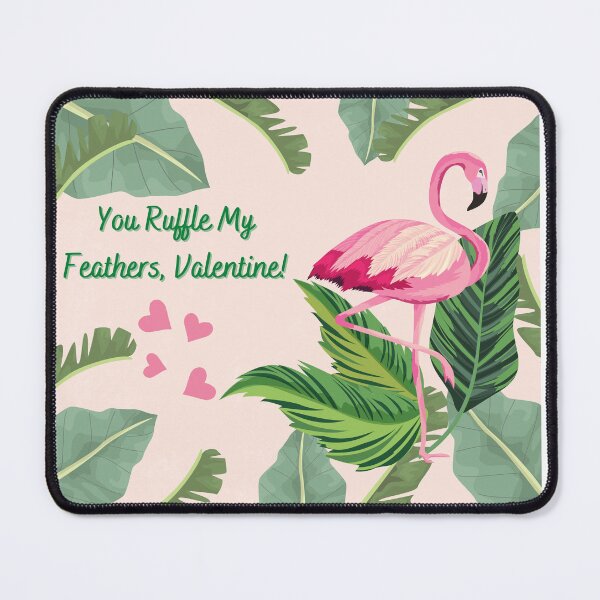 Item preview, You Ruffle My Feathers!  Tropical Flamingo Valentine designed and sold by PompettiDesigns.