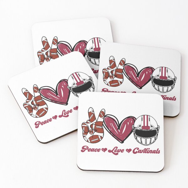 Aperçu de l'œuvre Peace Love Cardinaux - Équipe de football créée et vendue par TheBabySitters.
