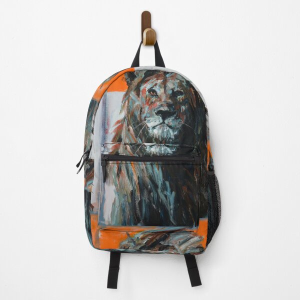 Item preview, Judge, Jury, Beast. - expressive painting of a Lion by Cat Leonard. designed and sold by Cat Leonard.
