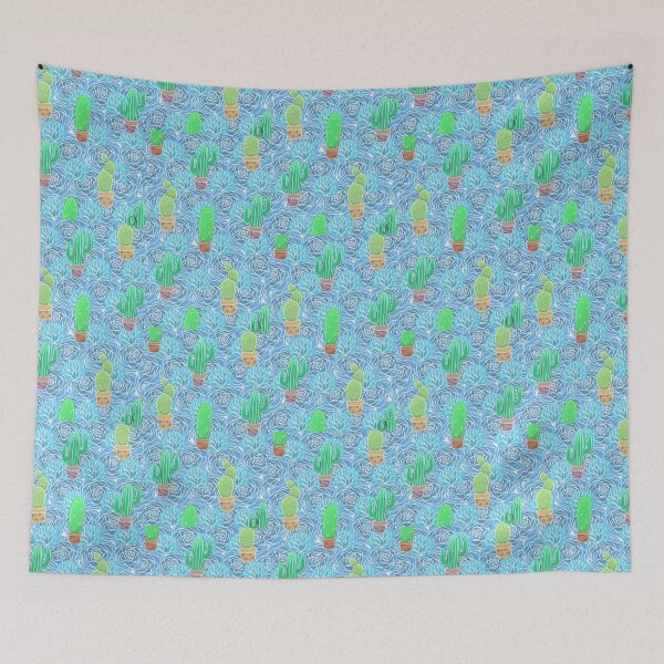 Item preview, Cacti and Blue Flowers designed and sold by iButterflye7.
