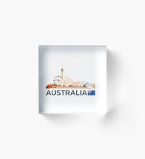 Travel to Australia, Sydney skyline Acrylic Block