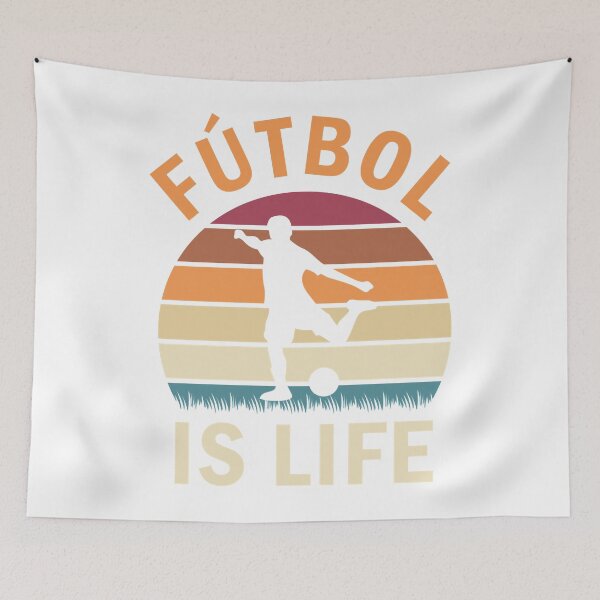 Item preview, Fútbol Is Life Football and Soccer Lover Vintage Retro Sunset designed and sold by MarcoDane63.
