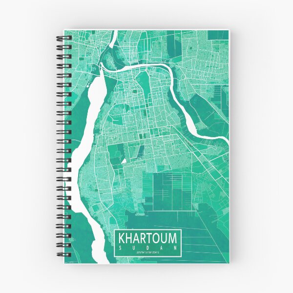Artikelvorschau, Stadtplan von Khartum im Sudan - Aquarell entworfen und verkauft von deMAP.
