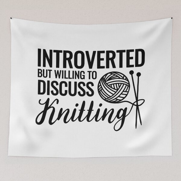 Item preview, Introverted But Willing To Discuss Knitting designed and sold by 397HOUSE Your happy time.