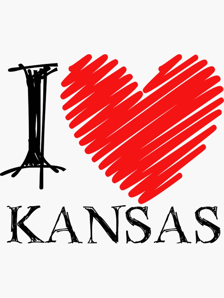 "I Love Kansas" Sticker by Stepanovyevdoki Redbubble