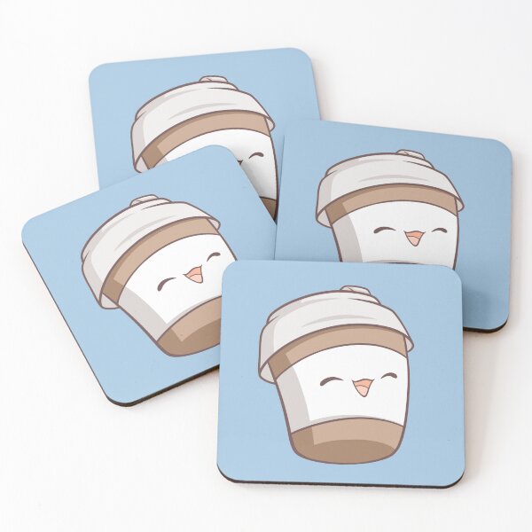 Item preview, Cute kawaii coffee cup smiling designed and sold by IKKawaii.