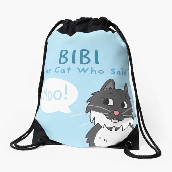 Bibi - The Cat Who Said Moo Drawstring Bag