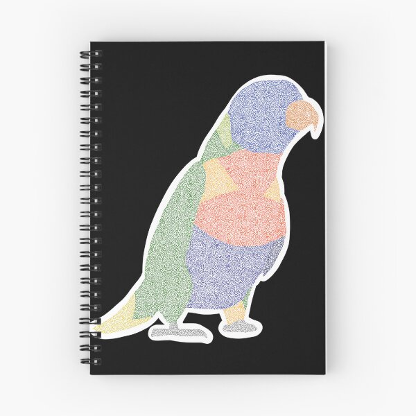 Item preview, Rainbow Lorikeet single line drawing designed and sold by colorsqueaks.