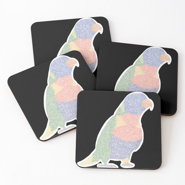 Item preview, Dibujo de una sola línea Rainbow Lorikeet designed and sold by colorsqueaks.