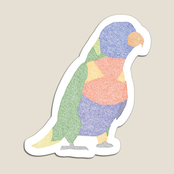 Item preview, Rainbow Lorikeet single line drawing designed and sold by colorsqueaks.