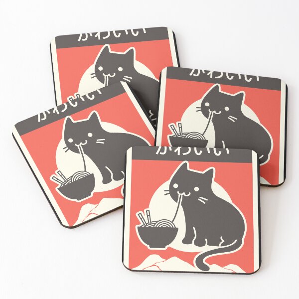 Item preview, Kawaii Vintage Style Japenese Ramen Cat designed and sold by proctorhaivette.