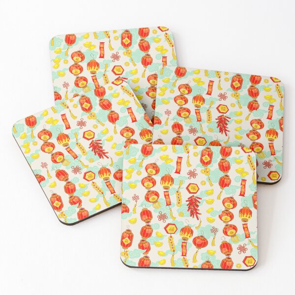 Item preview, Pattern with Chinese Symbols for Holidays designed and sold by Anna Pogulyaeva.