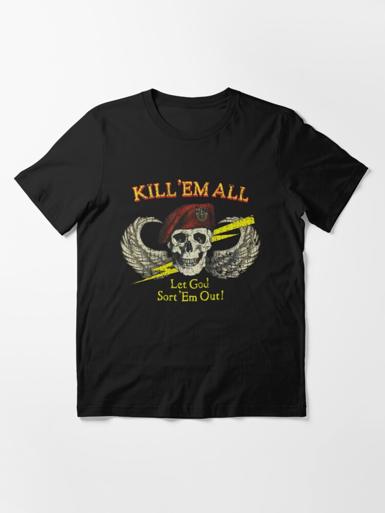 激レア KILL EM ALL 1986年製ヴィンテージ Tシャツ 軍隊 jkr.johor.gov