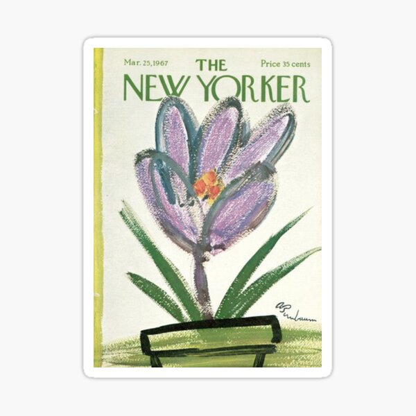 "The New Yorker March 25, 1967" Sticker by mcminndian Redbubble