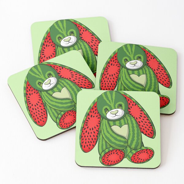 Item preview, Watermelon Themed Bunny Hugging A Heart designed and sold by NLDStudios.