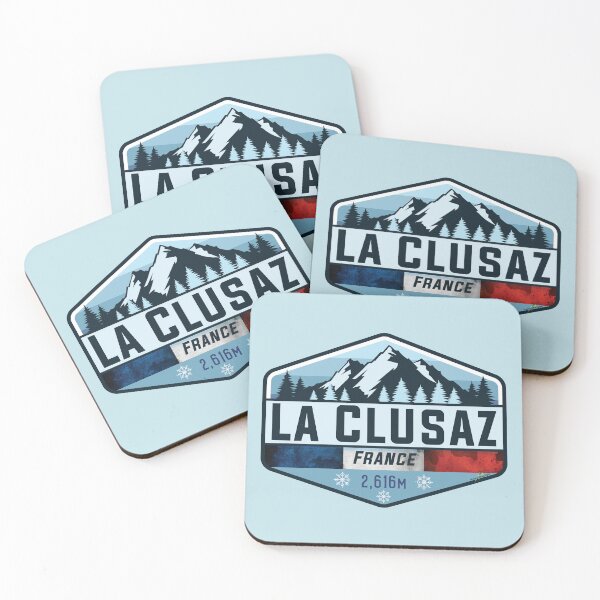 Item preview, La Clusaz Ski France Skiing Alps Sticker T-Shirt 01 designed and sold by OuterShellUK.